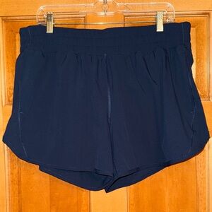 Women’s Navy Blue Athletic Shorts with Built-in Lining -  XL